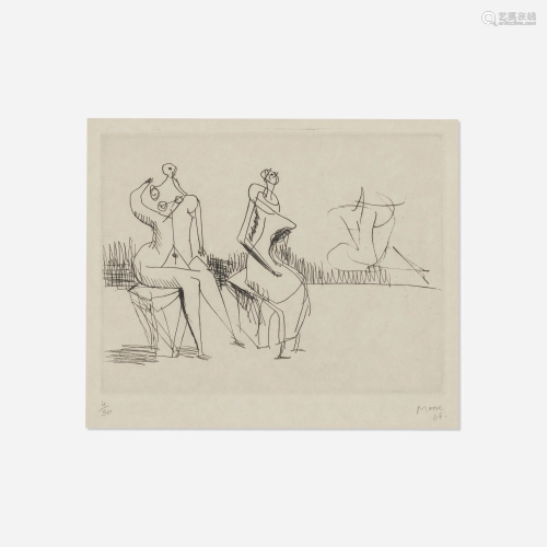 Henry Moore, Two Seated Figures
