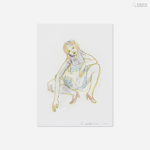 Stephan Balkenhol, Untitled (drawing of a woman)