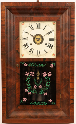 SETH THOMAS OGEE MAHOGANY MANTEL CLOCK H 25