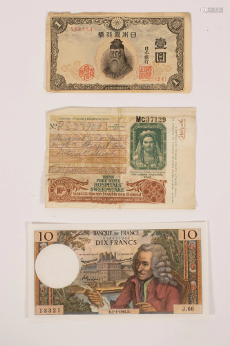 PAPER CURRENCY JAPAN #538554; 10 FRANC #13321,