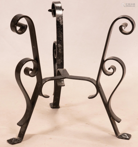 WROUGHT IRON PLANT STAND, H 17