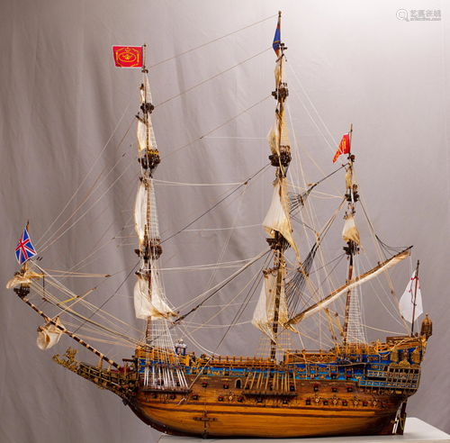 4-MASTED SHIP MODEL, H 40