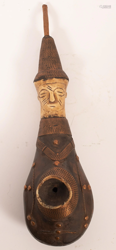 AFRICAN ZULU TOBACCO SMOKING HAND CARVED WOOD, …