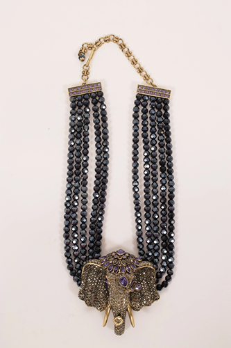 HEIDI DAUS, BEADED CRYSTAL NECKLACE L 14