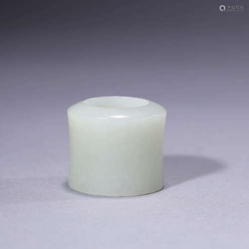 A White Jade Thumb Ring