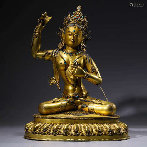 A Gilt-Bronze Statue Of Buddha