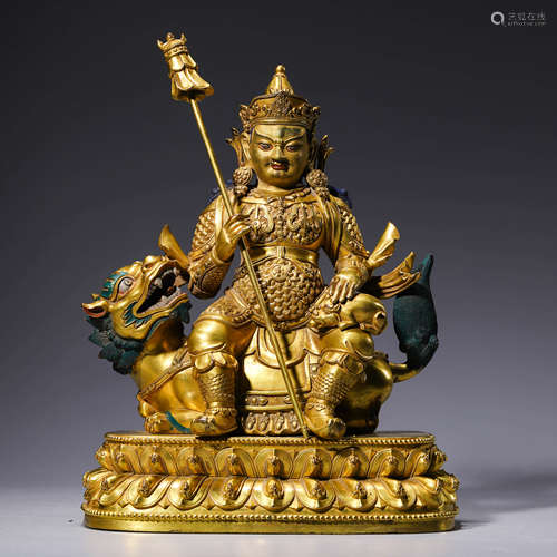 A Gilt-Bronze Statue Of Jambhala