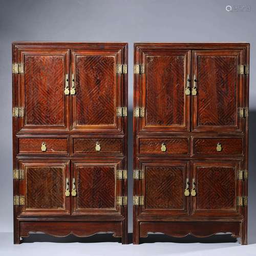 A Pair Of Two Wood Cabinets