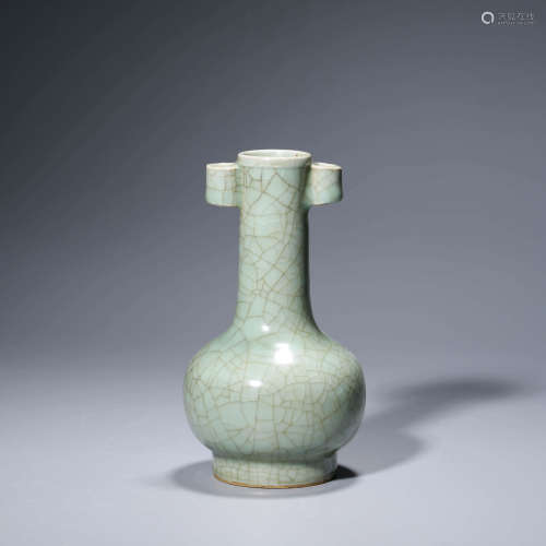 A Longquan Kiln Double-Eared Bottle Vase