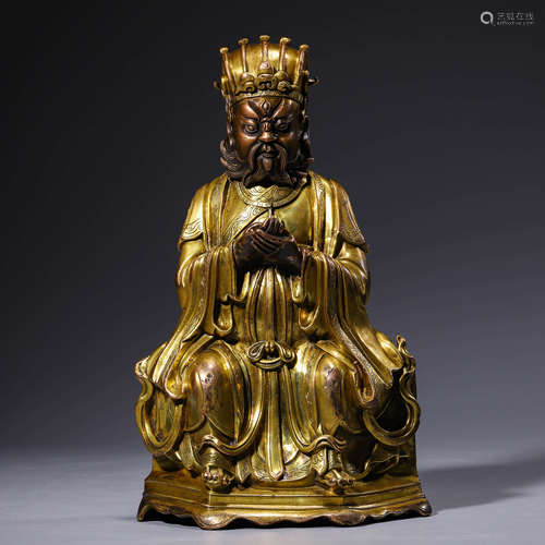 A Gilt-Bronze Statue Of  Scholar