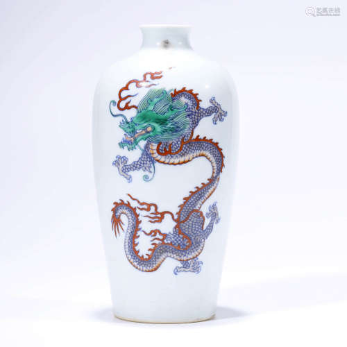 A Doucai Dragons Meiping Vase