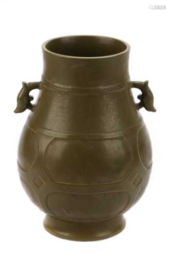 Chinese Tea Dust Glaze Vase
