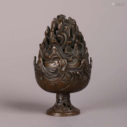 A Bronze Boshan Incense Burner