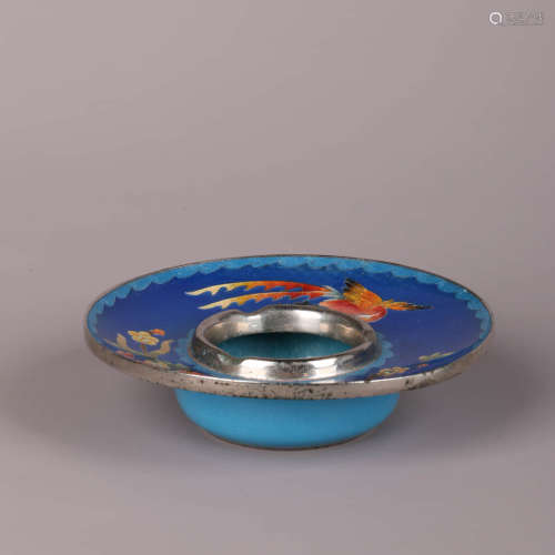 A Bronze Enameled Water Coupe
