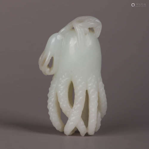 A Hetian White Jade Carving Of A Buddha’S Hand Citron