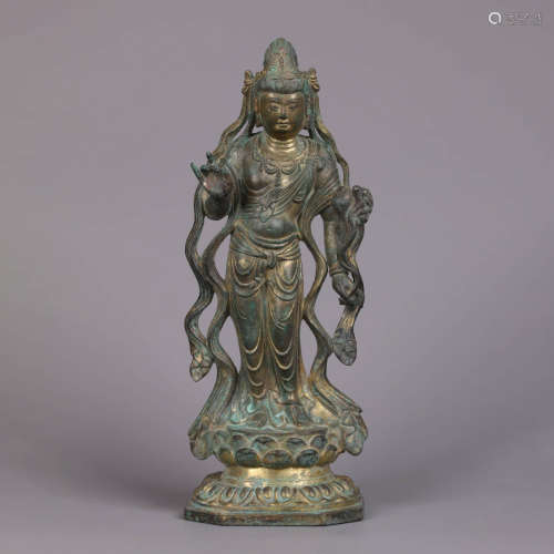 A Gilt-Bronze Statue Of Padmapani