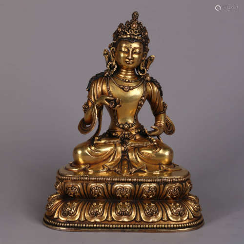 A Gilt-Bronze Statue Of Vajrasattva