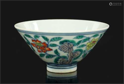 Chinese Doucai Porcelain Cup