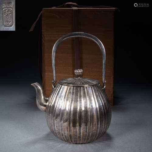 JAPANESE STERLING SILVER TEAPOT