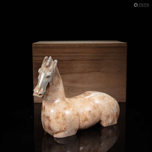 HETIAN JADE HORSE, HAN DYNASTY, CHINA