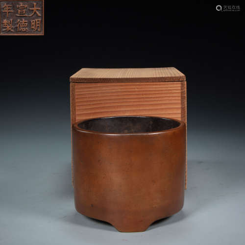 CHINESE COPPER INCENSE BURNER, XUANDE PERIOD, MING DYNASTY