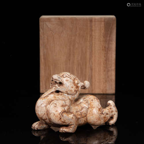 HETIAN JADE BEAST, HAN DYNASTY, CHINA