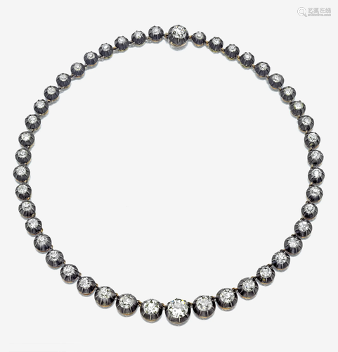 A diamond rivière necklace