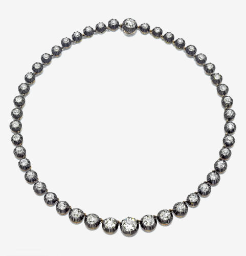 A diamond rivière necklace