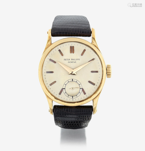 An eighteen karat gold strap wristwatch, Patek Philippe