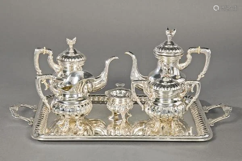 Spanish silver tea and coffee set, 1st Law punched with