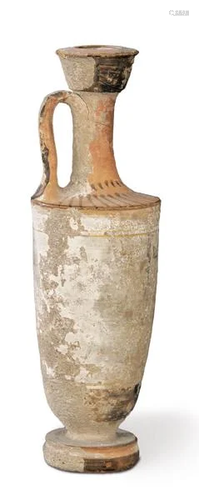 Lekythos attic in ceramics 4th century B.C. In red