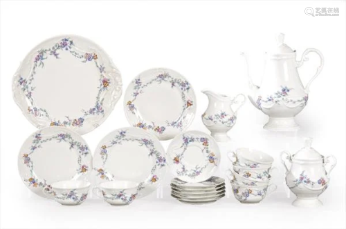 Limoges coffee set of 12 services with brands on the L