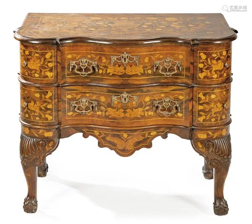 Small chest of drawers following Dutch models from the