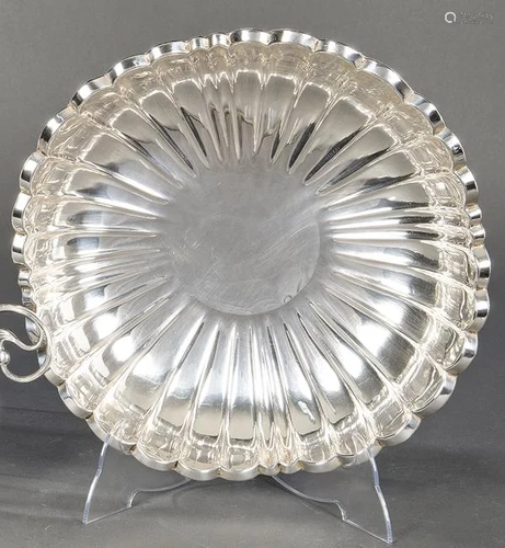 Fluted fruit bowl made of punched Spanish silver 1st