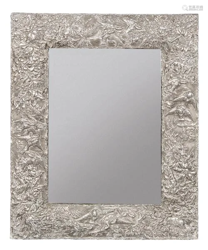 Large picture frame converted into a table mirror with