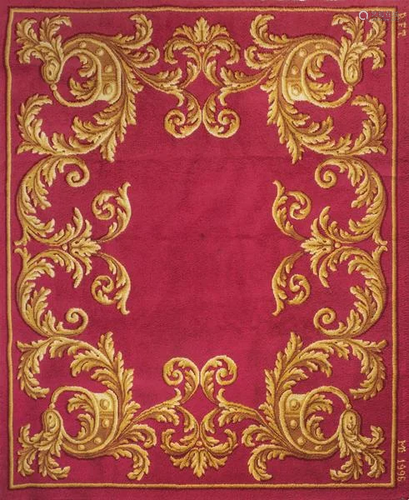 Spanish wool rug from the Royal Tapestry Factory signed