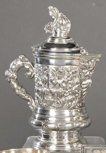 Pitcher with lid in Spanish silver punched 1st Law of