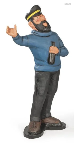 Captain Haddock of papier-mâché. Height: