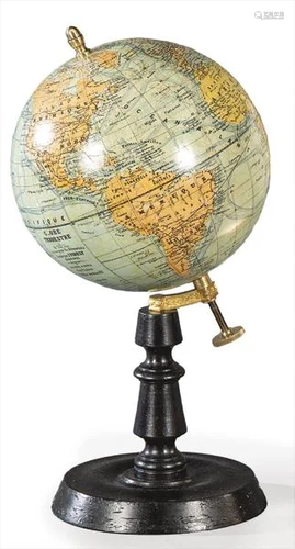 Globe Forest, France 1930s. Ebonized wood base.