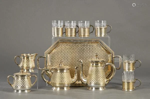 Silver metal coffee and tea set from WMF, Germany pp.