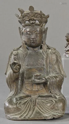 Seated Buddha in bronze, China, Ming Dynasty SS