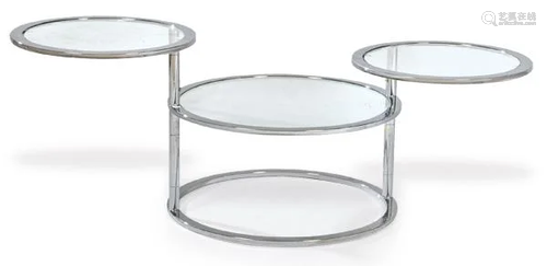 Round side table with different frame heights in