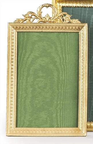 Gilt bronze tabletop picture frame, Louis XVI style,