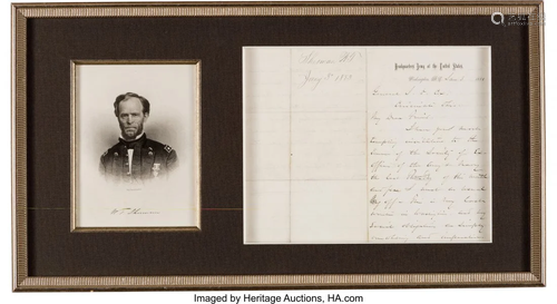 47474: William T. Sherman Autograph Letter Signed. Thr