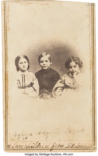 47379: Slave Children of New Orleans Carte de Visite.