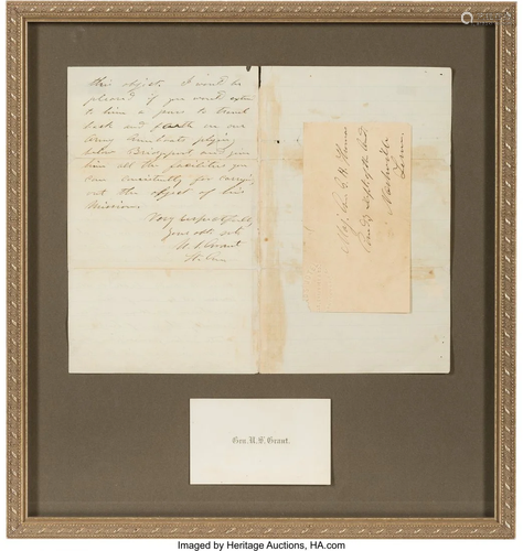 47235: Ulysses S. Grant Autograph Letter Signed. Two pa