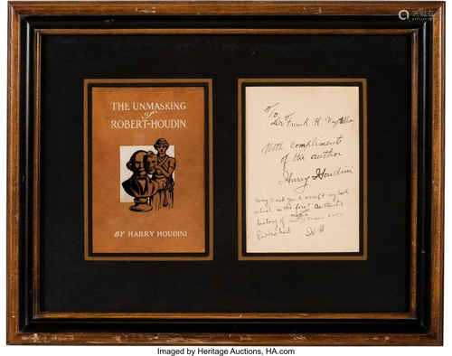 47360: Harry Houdini Inscription and Signature. One pag