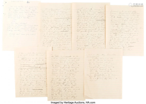 47275: John F. Kennedy Handwritten Manuscript Possibly