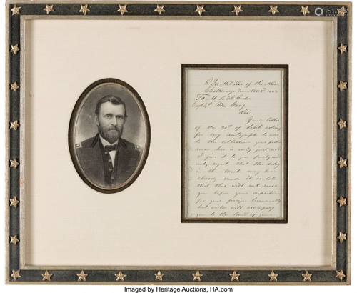 47236: Ulysses S. Grant Autograph Letter Signed. Two pa