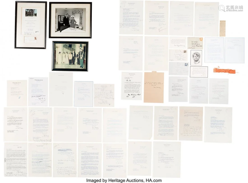 47282: Large Archive of Signed Letters and Photographs